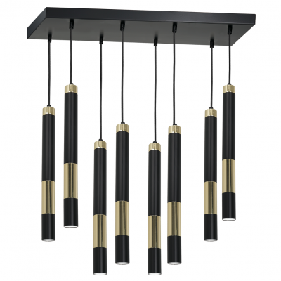 Milagro lampa wisząca Dallas 8xGU10 czarno/złota MLP6551 (MLP6551)