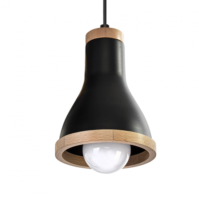 MILAGRO Lampa wisząca HOLLY BLACK / WOOD 3xE27 60W (MLP6256)