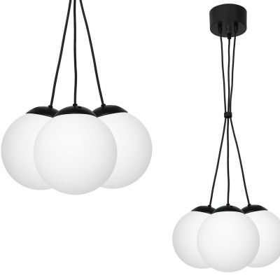 Milagro lampa wisząca Lima 3xE14 czarno/biała MLP6523 (MLP6523)