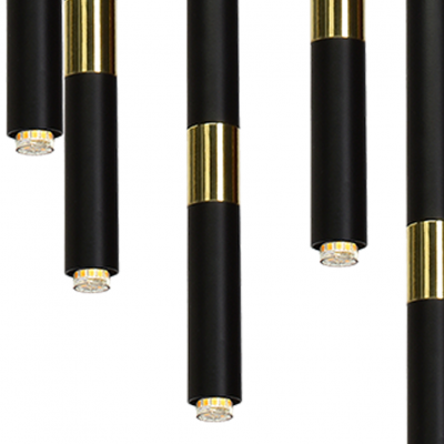 MILAGRO Lampa wisząca MONZA BLACK/GOLD 11xG9 8W (MLP6386)