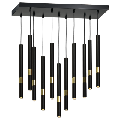 MILAGRO Lampa wisząca MONZA BLACK/GOLD 11xG9 8W (MLP6386)