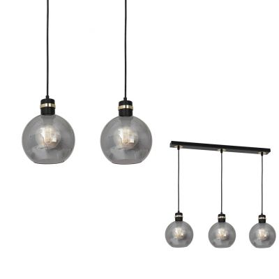 MILAGRO Lampa wisząca OMEGA BLACK/GOLD 3xE27 (MLP6531)