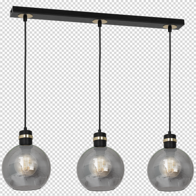 MILAGRO Lampa wisząca OMEGA BLACK/GOLD 3xE27 (MLP6531)