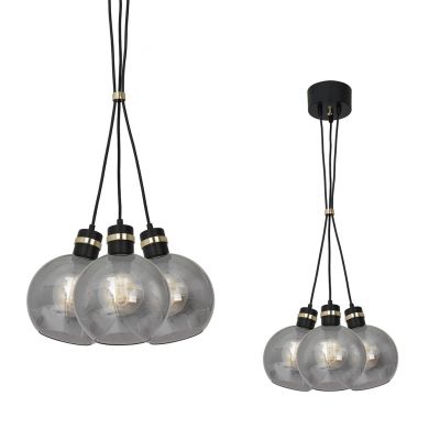 MILAGRO Lampa wisząca OMEGA BLACK/GOLD 3xE27 (MLP6532)