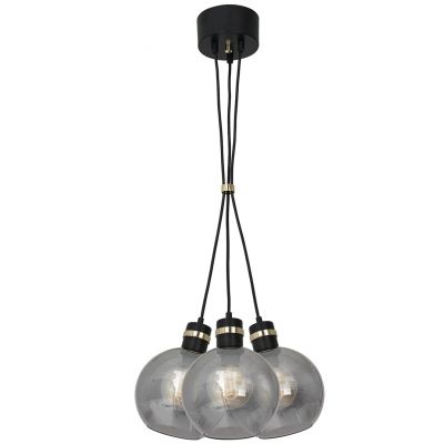 MILAGRO Lampa wisząca OMEGA BLACK/GOLD 3xE27 (MLP6532)