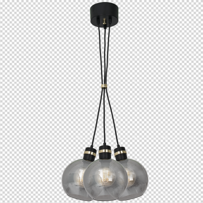 MILAGRO Lampa wisząca OMEGA BLACK/GOLD 3xE27 (MLP6532)