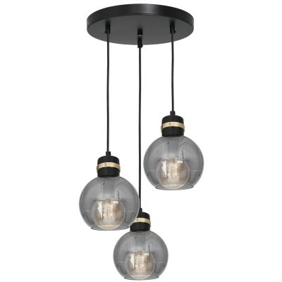 MILAGRO Lampa wisząca OMEGA BLACK/GOLD 3xE27 (MLP6533)