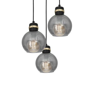 MILAGRO Lampa wisząca OMEGA BLACK/GOLD 3xE27 (MLP6533)