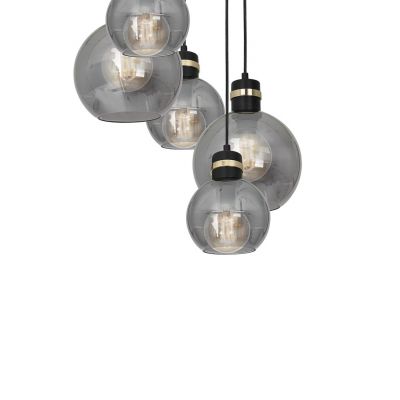 MILAGRO Lampa wisząca OMEGA BLACK/GOLD 5xE27  Koło (MLP6534)