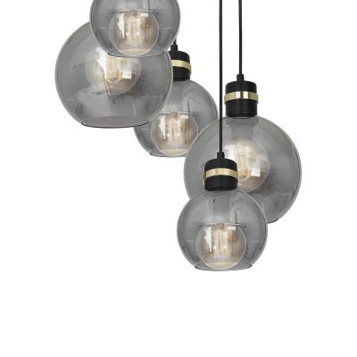 MILAGRO Lampa wisząca OMEGA BLACK/GOLD 5xE27  Koło (MLP6534)