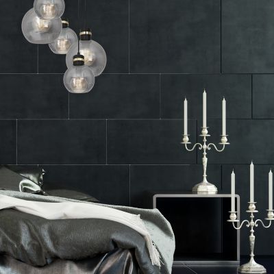 MILAGRO Lampa wisząca OMEGA BLACK/GOLD 5xE27  Koło (MLP6534)