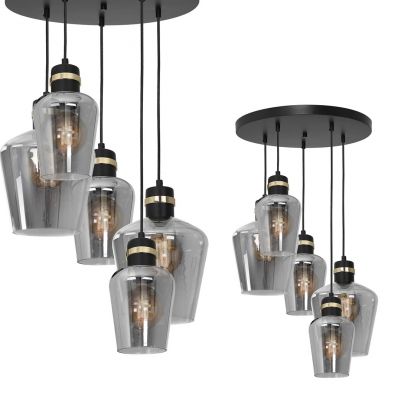 Milagro lampa wisząca Richmond 5xE27 czarno/złota MLP6542 (MLP6542)