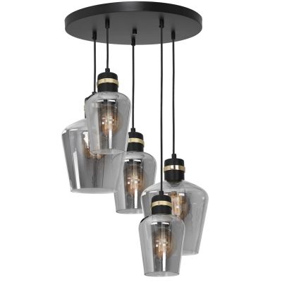 Milagro lampa wisząca Richmond 5xE27 czarno/złota MLP6542 (MLP6542)