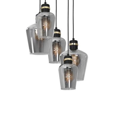 Milagro lampa wisząca Richmond 5xE27 czarno/złota MLP6542 (MLP6542)