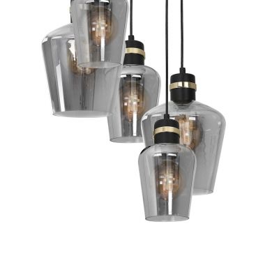 Milagro lampa wisząca Richmond 5xE27 czarno/złota MLP6542 (MLP6542)