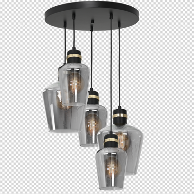 Milagro lampa wisząca Richmond 5xE27 czarno/złota MLP6542 (MLP6542)