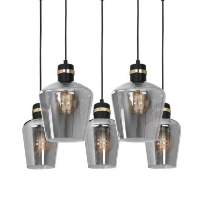 MILAGRO Lampa wisząca RICHMOND BLACK / GOLD 5xE27  Prostokąt (MLP6543)