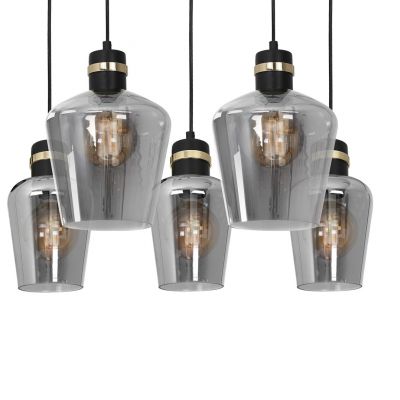 MILAGRO Lampa wisząca RICHMOND BLACK / GOLD 5xE27  Prostokąt (MLP6543)