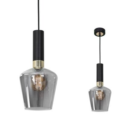 MILAGRO Lampa wisząca ROMA BLACK 1xE27 (MLP6484)