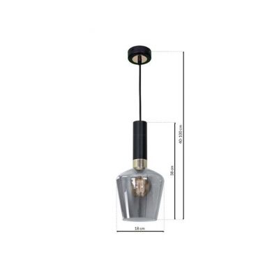 MILAGRO Lampa wisząca ROMA BLACK 1xE27 (MLP6484)