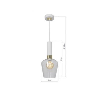 MILAGRO Lampa wisząca ROMA WHITE 1xE27 (MLP6487)