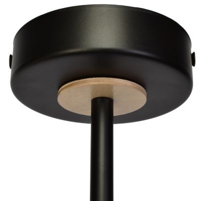 MILAGRO Lampa sufitowa SALMA BLACK / WOOD 2xE27 (MLP6296)