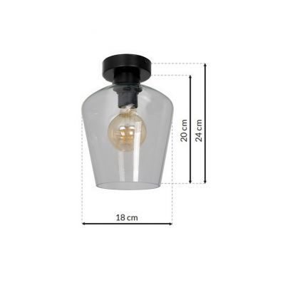 MILAGRO Lampa sufitowa SANTIAGO CLEAR 1xE27 (MLP6602)