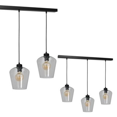 Milagro lampa wisząca Santiago Clear 3xE27 czarna MLP6608 (MLP6608)