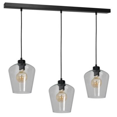 Milagro lampa wisząca Santiago Clear 3xE27 czarna MLP6608 (MLP6608)