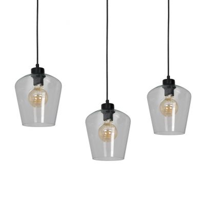 Milagro lampa wisząca Santiago Clear 3xE27 czarna MLP6608 (MLP6608)
