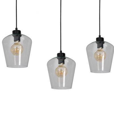 Milagro lampa wisząca Santiago Clear 3xE27 czarna MLP6608 (MLP6608)