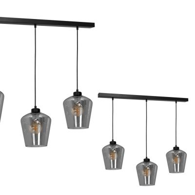 Milagro lampa wisząca Santiago Smoked 3xE27 czarna MLP6609 (MLP6609)