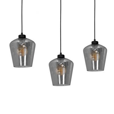 Milagro lampa wisząca Santiago Smoked 3xE27 czarna MLP6609 (MLP6609)