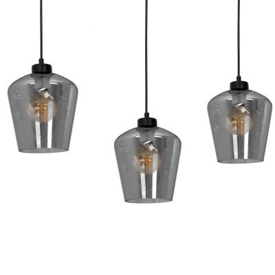 Milagro lampa wisząca Santiago Smoked 3xE27 czarna MLP6609 (MLP6609)