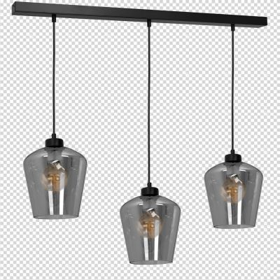 Milagro lampa wisząca Santiago Smoked 3xE27 czarna MLP6609 (MLP6609)