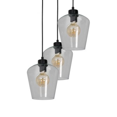 Milagro lampa wisząca Santiago Clear 3xE27 czarna MLP6611 (MLP6611)