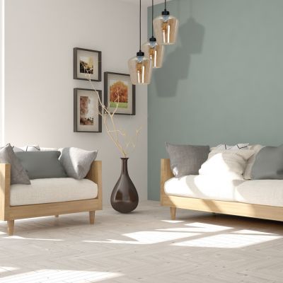 Milagro lampa wisząca Santiago Amber 3xE27 czarna MLP6613 (MLP6613)