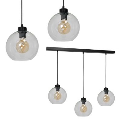 Milagro lampa wisząca Sofia Clear 3xE27 czarna MLP6579 (MLP6579)