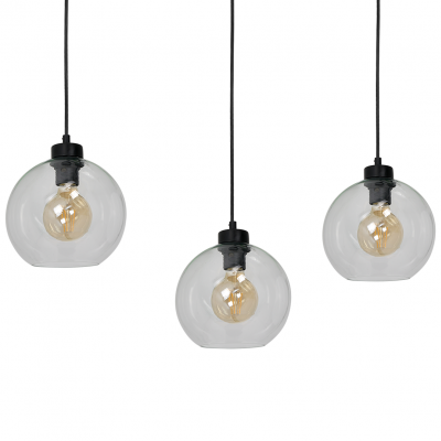 Milagro lampa wisząca Sofia Clear 3xE27 czarna MLP6579 (MLP6579)