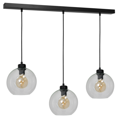 Milagro lampa wisząca Sofia Clear 3xE27 czarna MLP6579 (MLP6579)