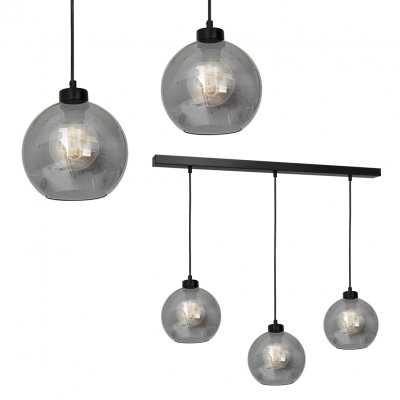 Milagro lampa wisząca Sofia Smoked 3xE27 czarna MLP65800 (MLP65800)