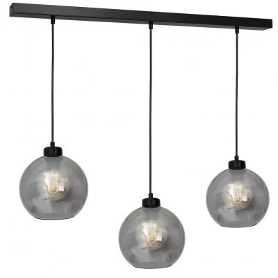 Milagro lampa wisząca Sofia Smoked 3xE27 czarna MLP65800 (MLP65800)
