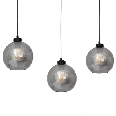Milagro lampa wisząca Sofia Smoked 3xE27 czarna MLP65800 (MLP65800)