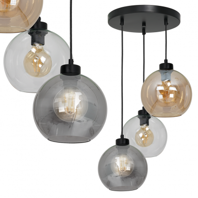 Milagro lampa wisząca Sofia Mix 3xE27 czarny MLP6585 (MLP6585)