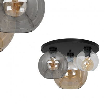 Milagro plafon Sofia Mix 3xE27 czarny MLP6589 (MLP6589)