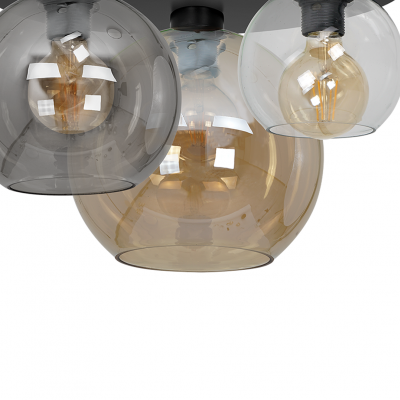 Milagro plafon Sofia Mix 3xE27 czarny MLP6589 (MLP6589)