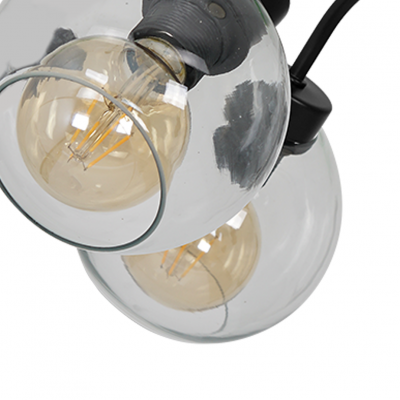 Milagro plafon Sofia Clear 5xE27 czarny MLP6596 (MLP6596)