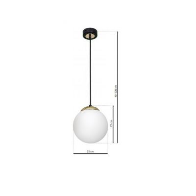 MILAGRO Lampa wisząca SPARTA BLACK / GOLD 1xE27 (MLP6495)