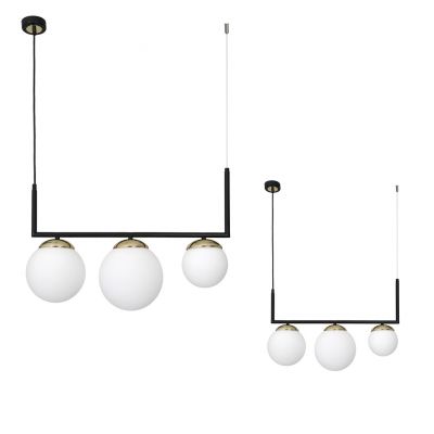 MILAGRO Lampa wisząca SPARTA BLACK / GOLD 3xE14 (MLP6498)