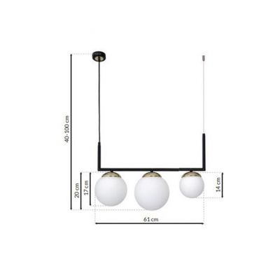 MILAGRO Lampa wisząca SPARTA BLACK / GOLD 3xE14 (MLP6498)
